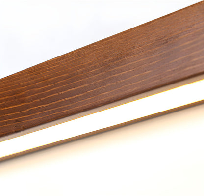 Aplique lineal de madera delgado