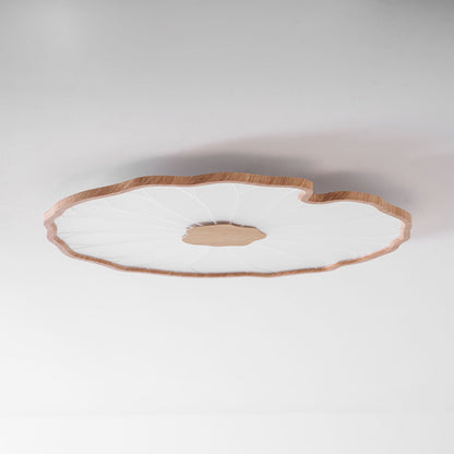 Lámpara de techo Waterlily con acabado de veta de madera