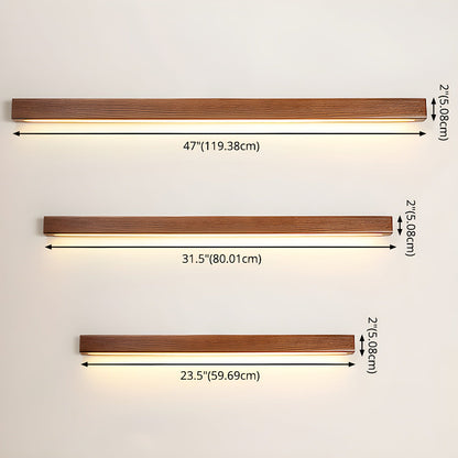 Aplique lineal de madera delgado