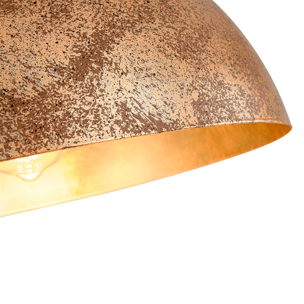 Lámpara colgante de techo Domarra Industrial Metal Gold-Leaf