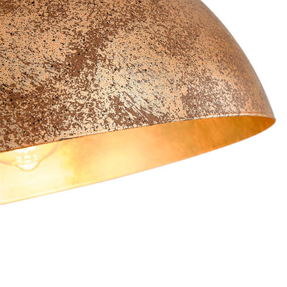 Lámpara colgante de techo Domarra Industrial Metal Gold-Leaf