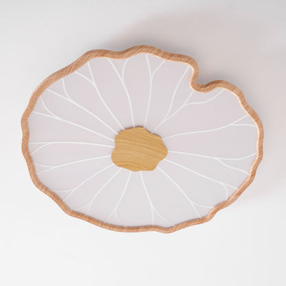 Lámpara de techo Waterlily con acabado de veta de madera