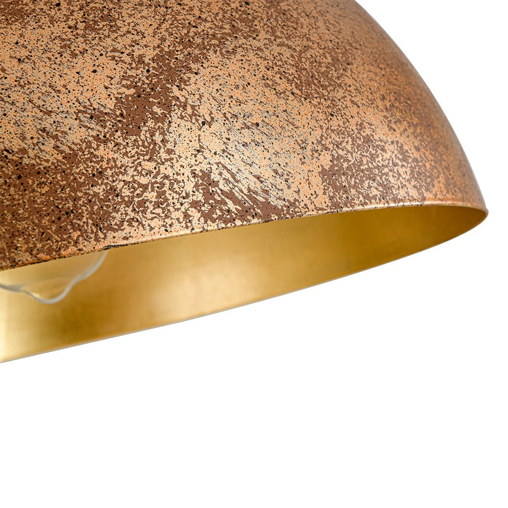 Lámpara colgante de techo Domarra Industrial Metal Gold-Leaf