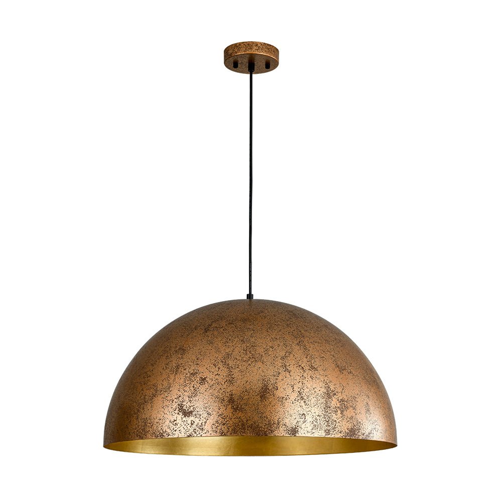 Lámpara colgante de techo Domarra Industrial Metal Gold-Leaf