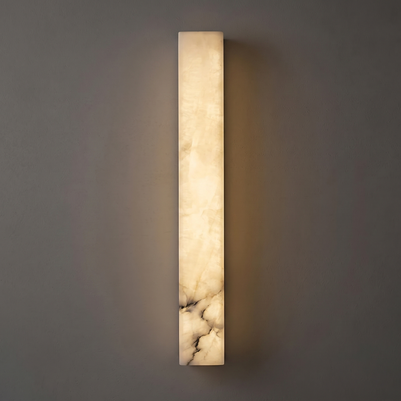 Aplique de pared escultórico de alabastro