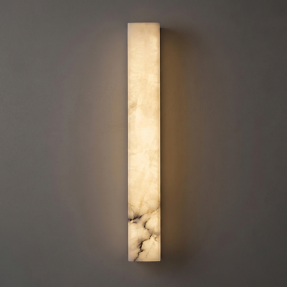 Aplique de pared escultórico de alabastro