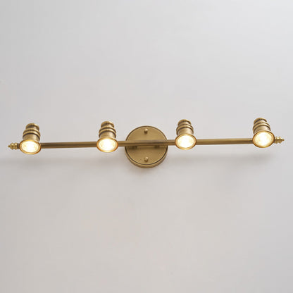 Lámpara de pared tipo foco lineal de latón