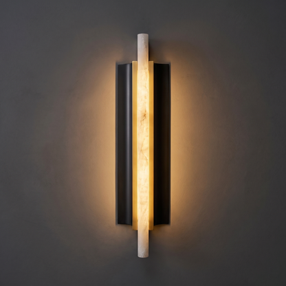 Aplique de pared escultórico de alabastro