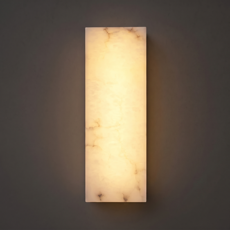 Aplique de pared escultórico de alabastro