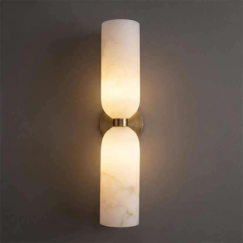 Aplique de pared escultórico de alabastro