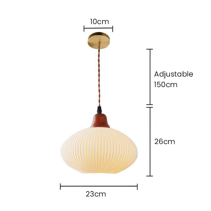 Luz artesanal de cerámica blanca