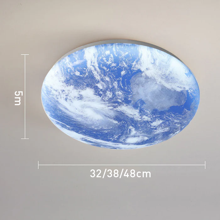 Lámpara de techo Art Decó inspirada en la luna