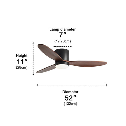 Luz de ventilador de techo LED moderna de perfil bajo