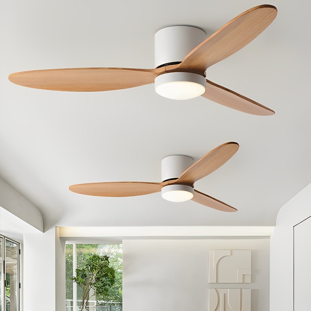 Luz de ventilador de techo LED moderna de perfil bajo