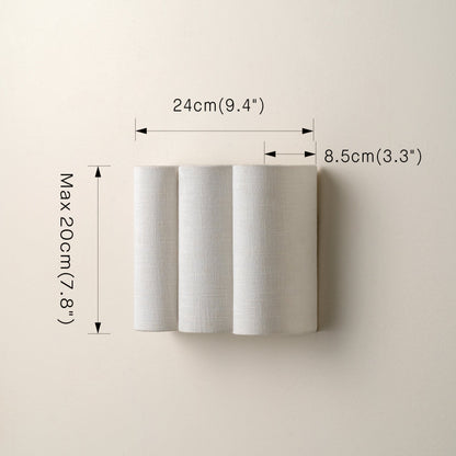 Lámpara de pared de lino con borde ondulado