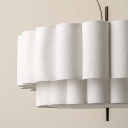 Lámpara colgante grande con borde ondulado