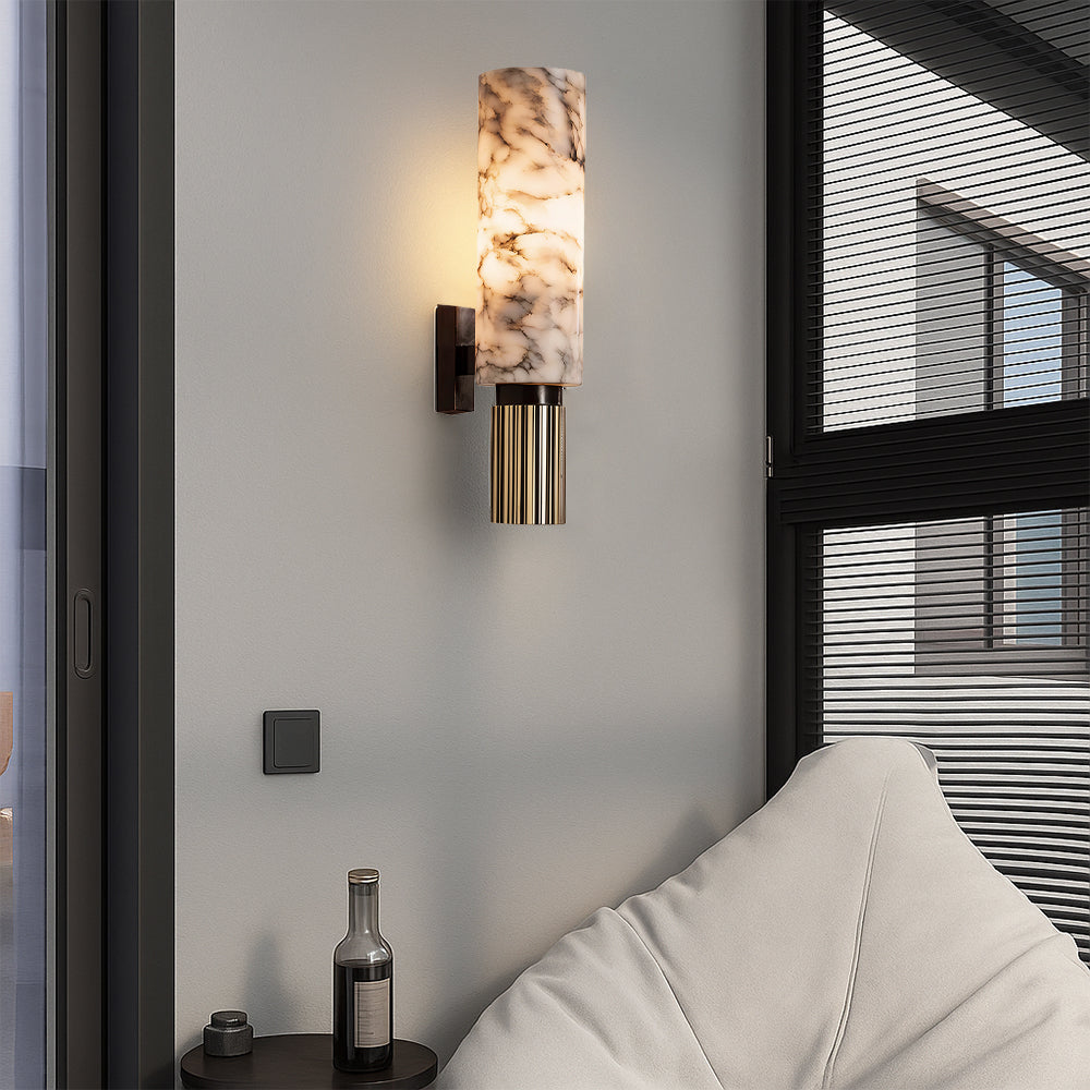 Lámpara de pared elegante de mármol