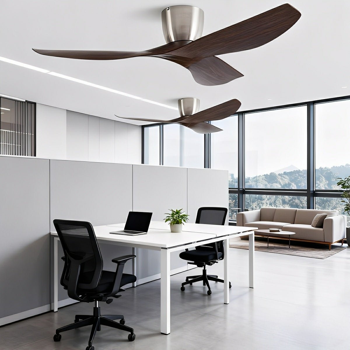 Ventilador de techo con motor de corriente continua moderno