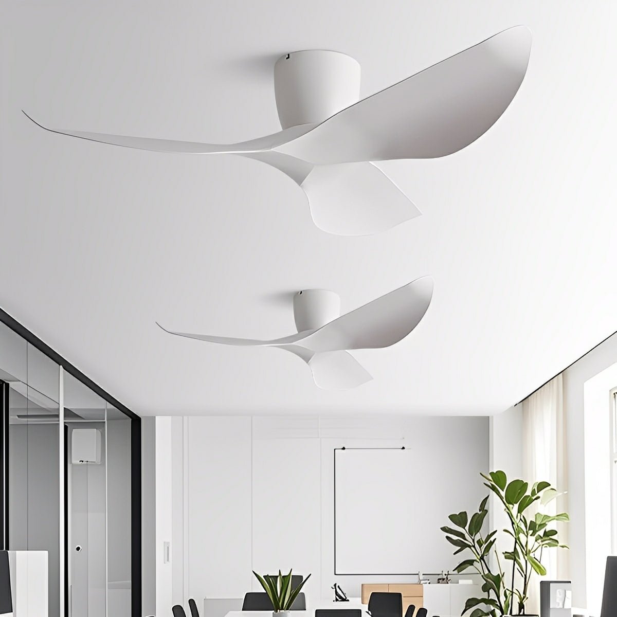Ventilador de techo con motor de corriente continua moderno