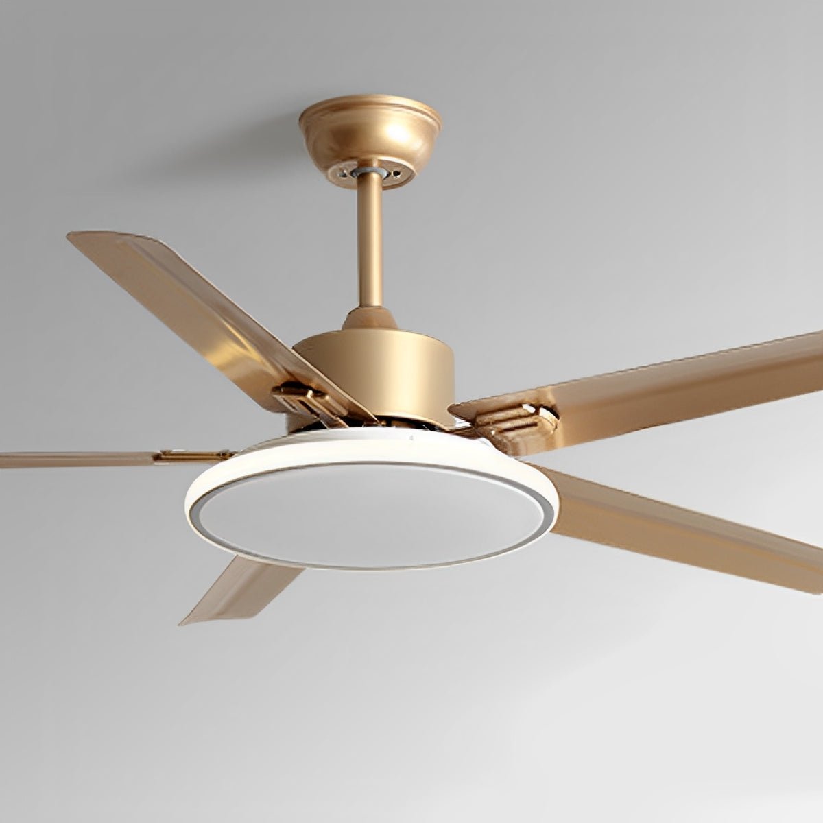 Ventilador de techo moderno con luz LED y 5 aspas