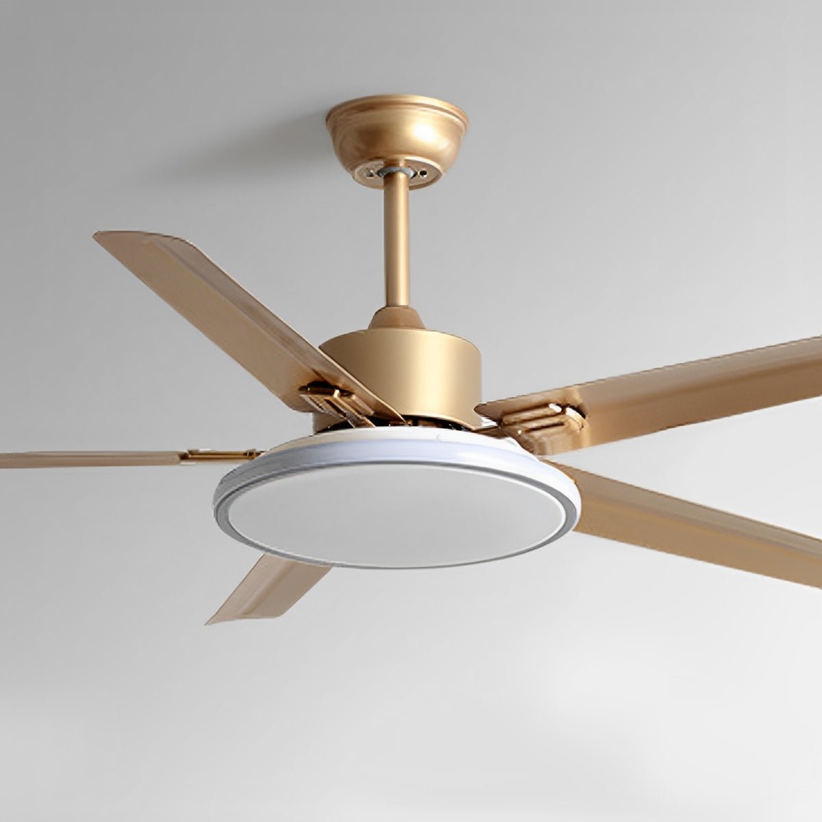 Ventilador de techo moderno con luz LED y 5 aspas