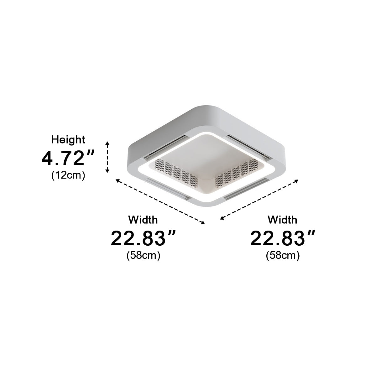 Ventilador de techo moderno sin aspas con luz LED