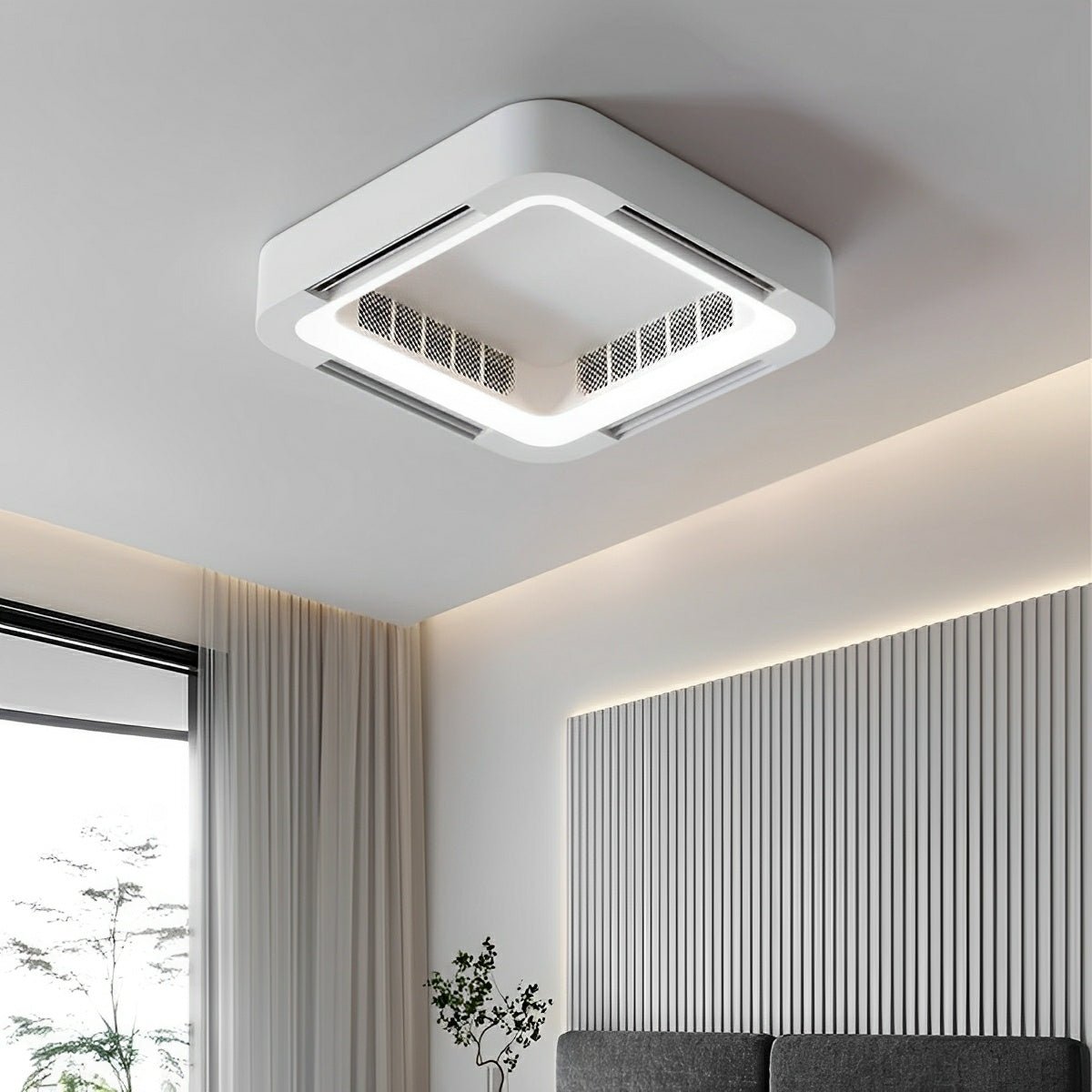 Ventilador de techo moderno sin aspas con luz LED