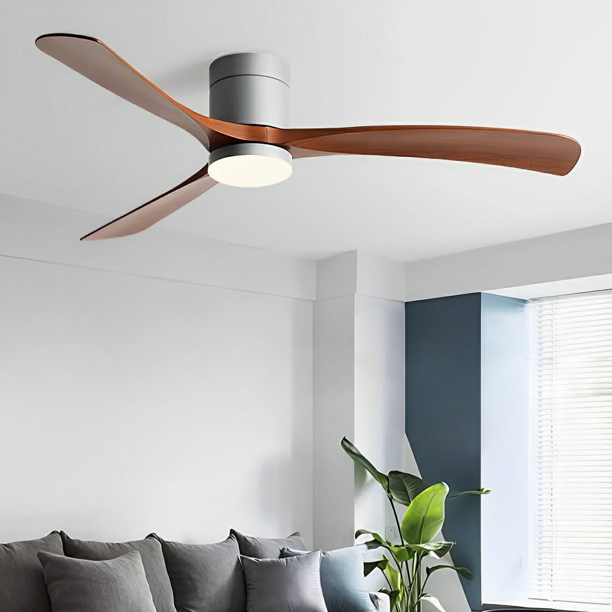 Luz de ventilador de techo LED nórdico moderno