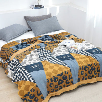 Manta de algodón bohemia escandinava