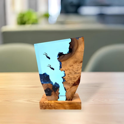 Lámpara de mesa artística Océano