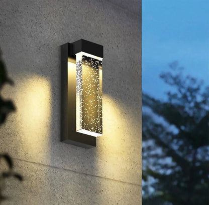 Luz de pared exterior LED de cristal burbuja