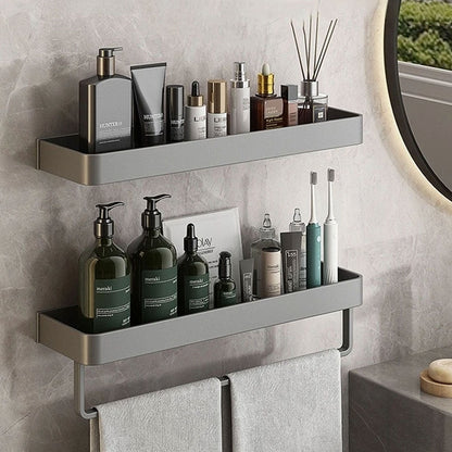 Estante moderno gris para baño