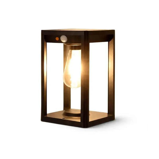 Luz de columna solar LED para exteriores con sensor de movimiento