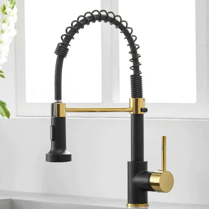 Grifo de cocina moderno con rociador extraíble de resorte