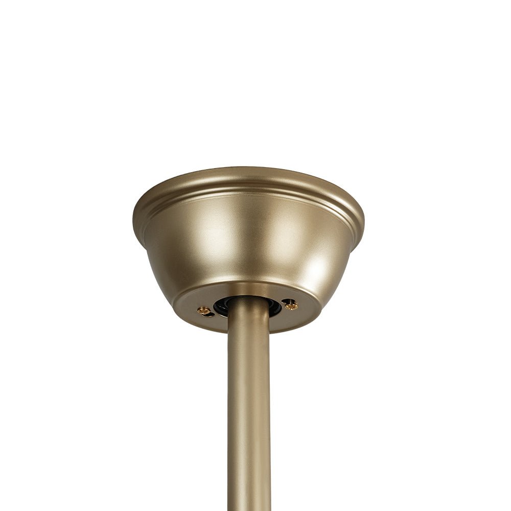 Lámpara de ventilador de techo moderna con cristal