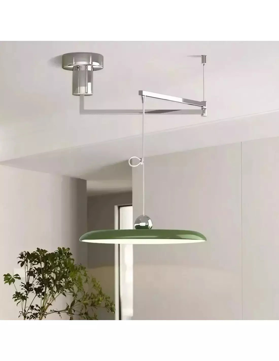 Lámpara colgante moderna con brazo giratorio